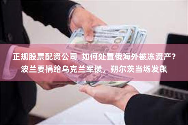 正规股票配资公司  如何处置俄海外被冻资产？波兰要捐给乌克兰军援，朔尔茨当场发飙